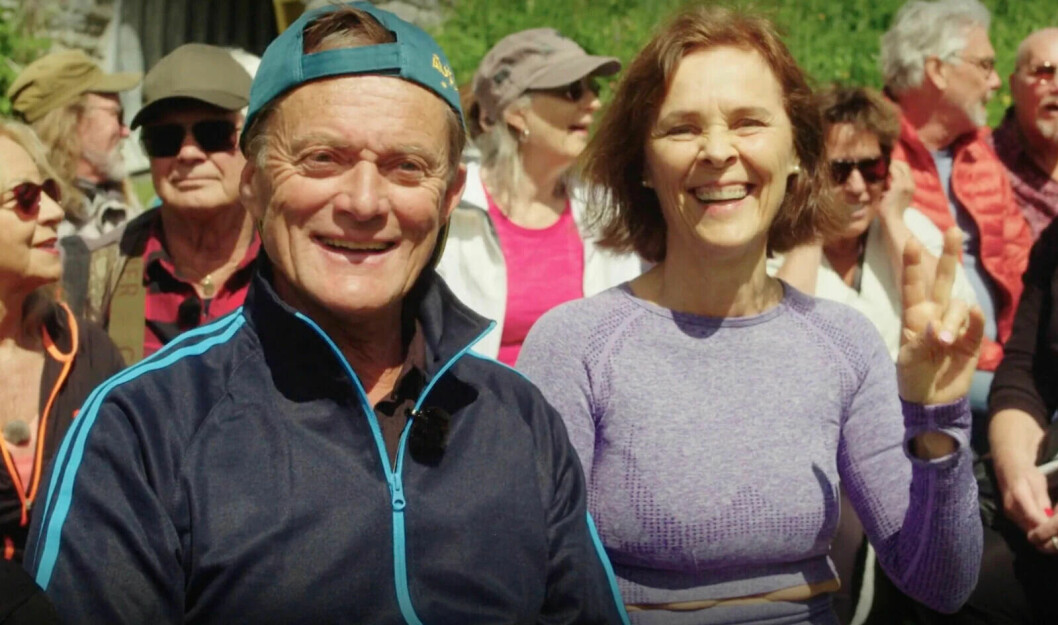 Lars Melander och Elisabeth Samuelsson inför rodelåkningen.