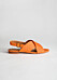 Orange slingback sandal utan klack
