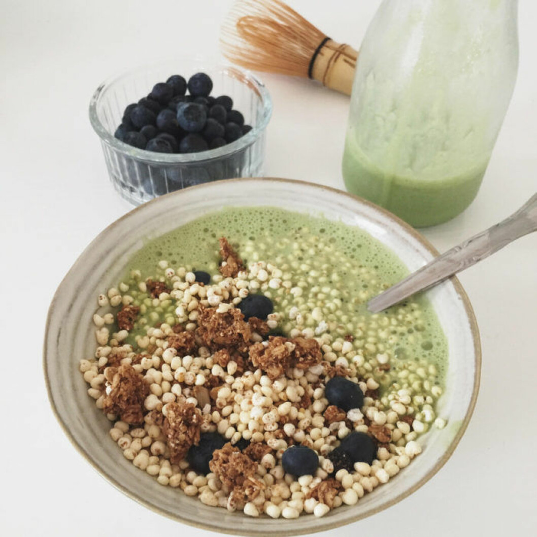 Frukost med matcha. Frukost med matcha