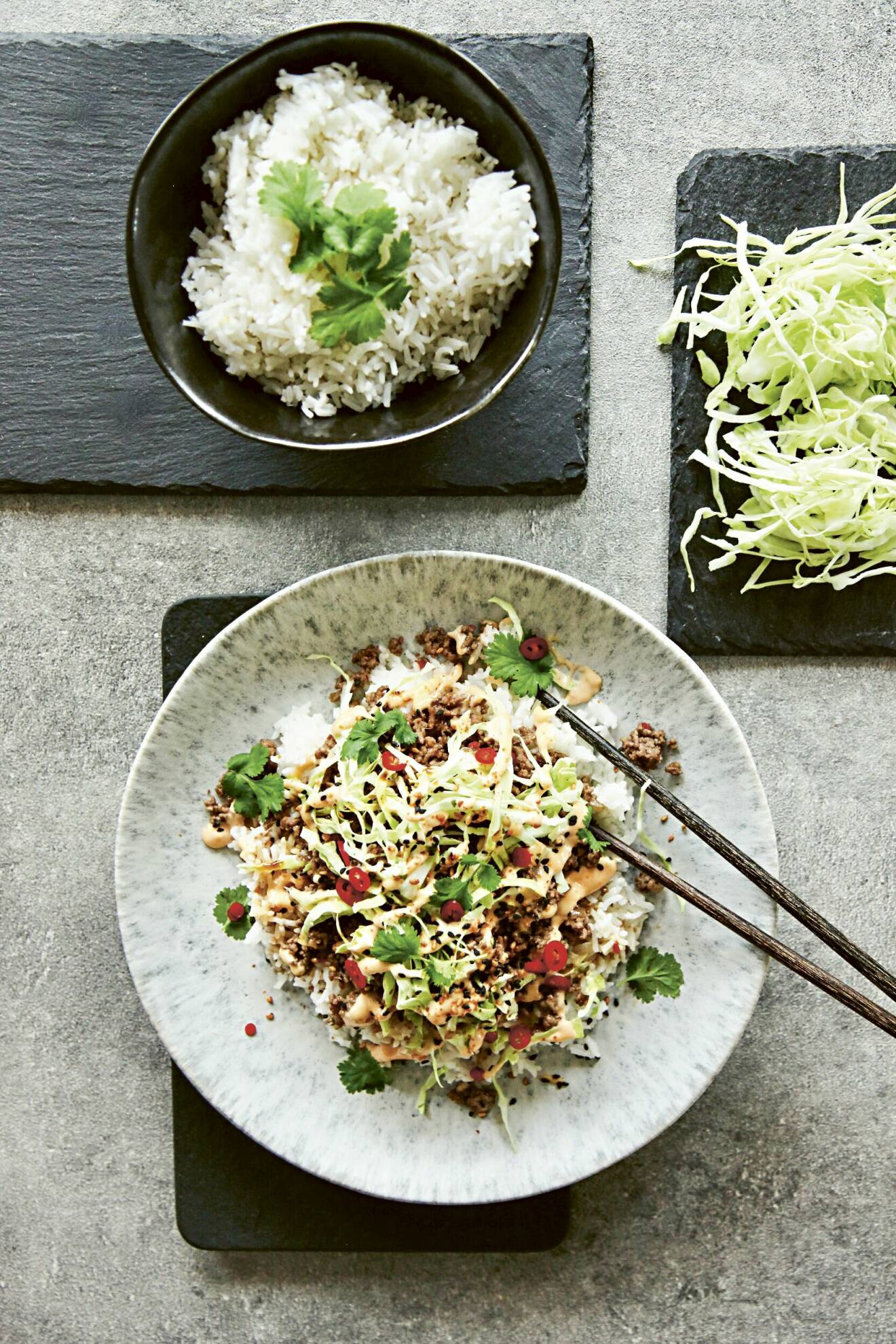 Snabb thai beef ­med ris av Catarina König.