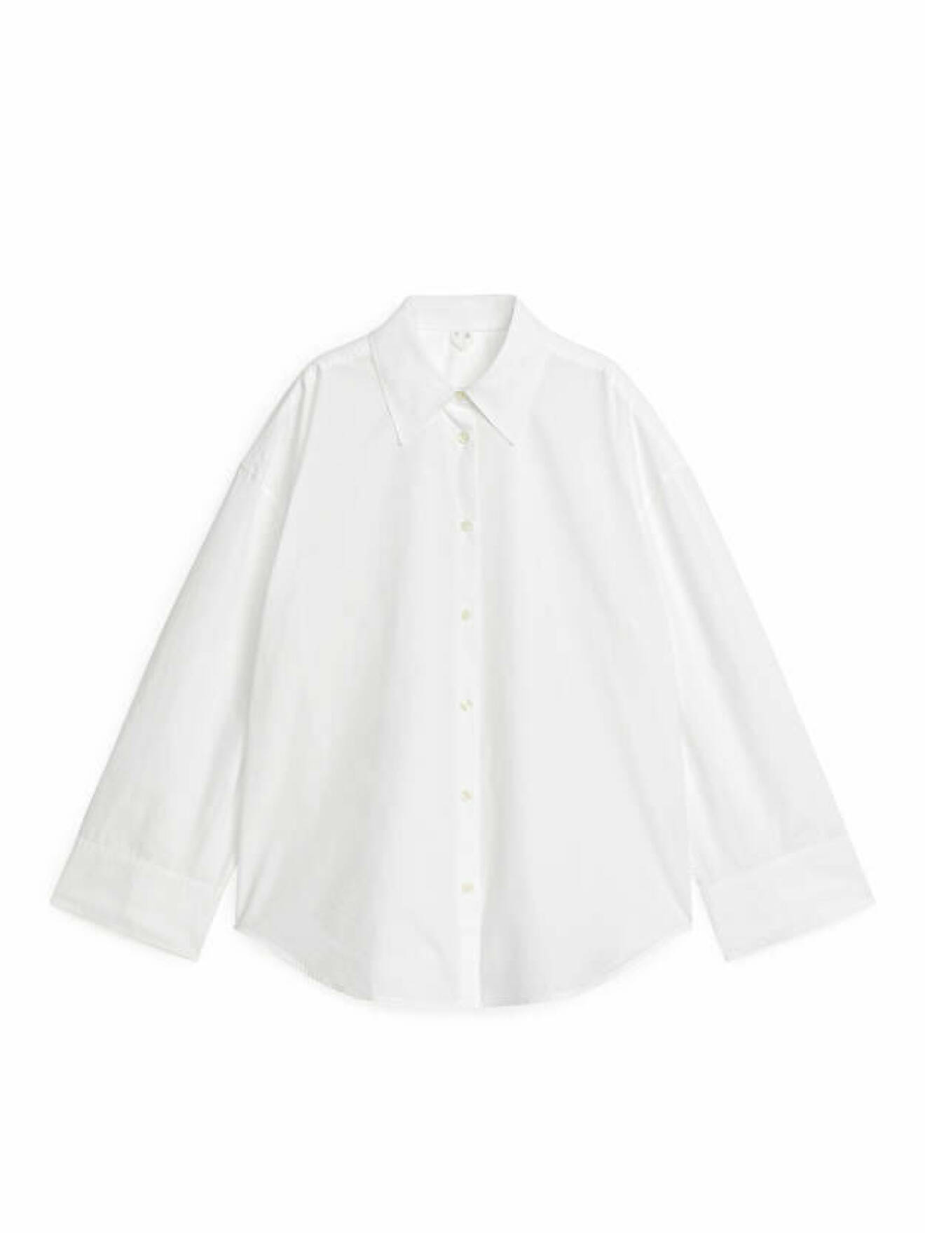 snygg vit skjorta för dam från arket