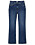 blå bootcut jeans med stretch och hög midja för dam från dobber