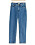 raka jeans i blått för dam från lindex