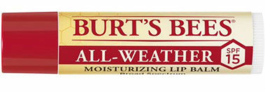 Solskydd för läpparna från Burt's Bees.