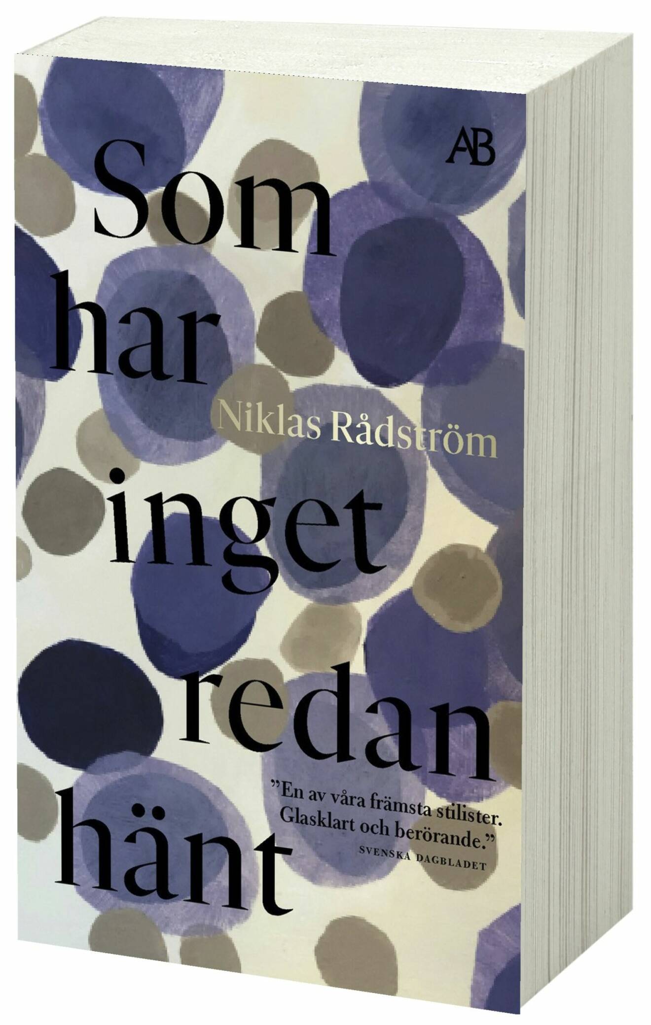 Som har inget redan hänt av Niklas Rådström (Albert Bonniers förlag).