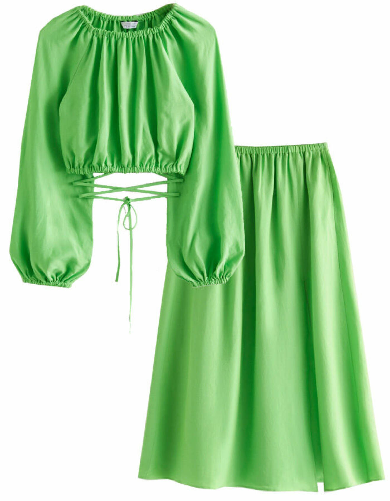 sommarkläder 2022 – grönt matchande set mer topp och kjol från &amp; Other Stories