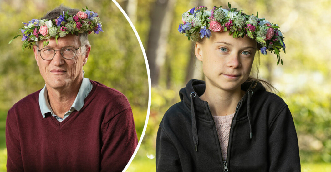 anders Tegnell och Greta Thunberg