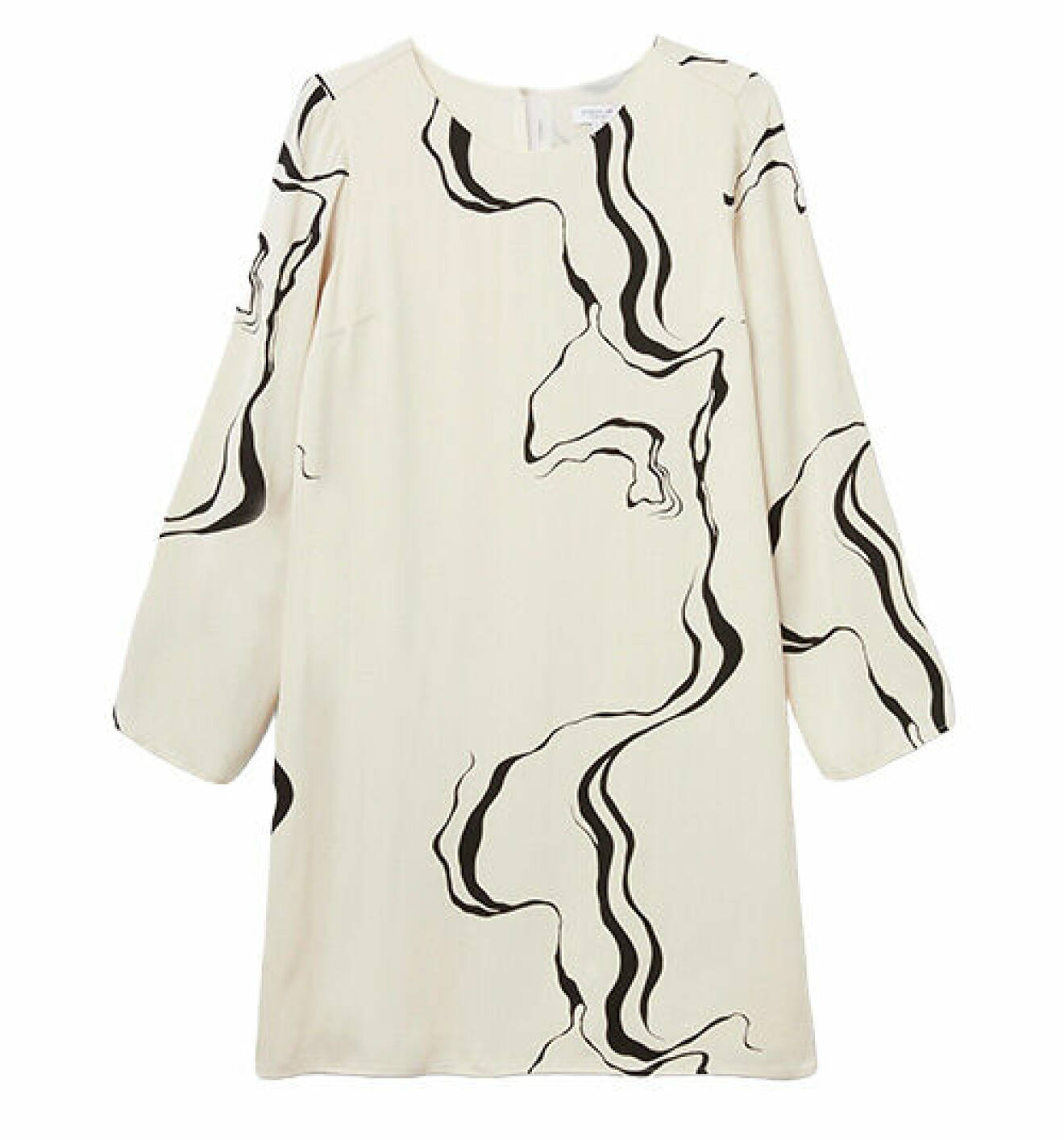 Svartvit klänning med mönster från Stockhlm Studio/MQ Marqet
