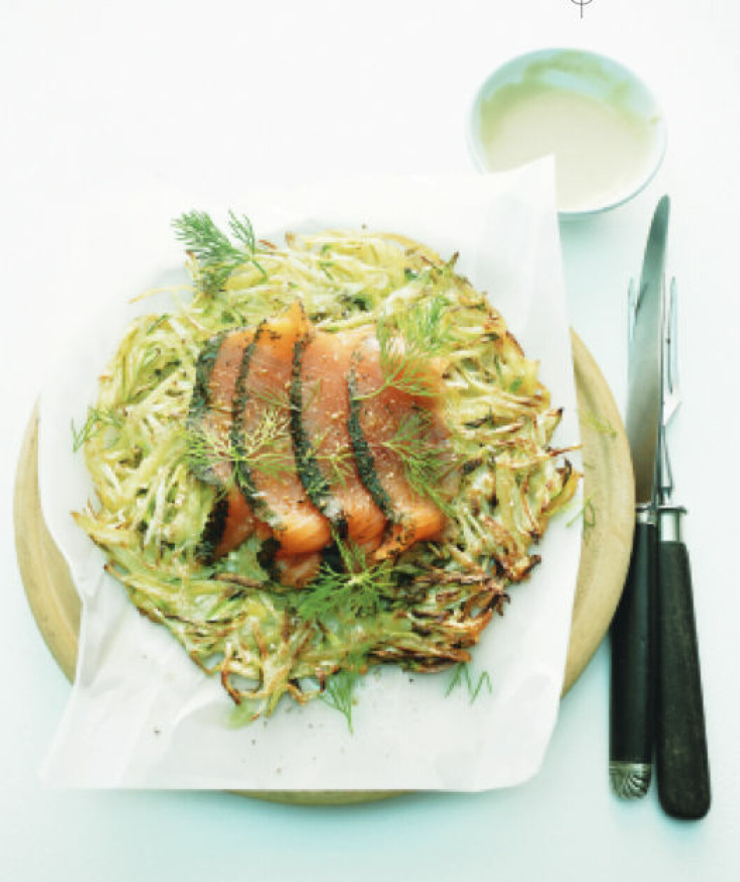 Sparrisrösti med gravad lax
