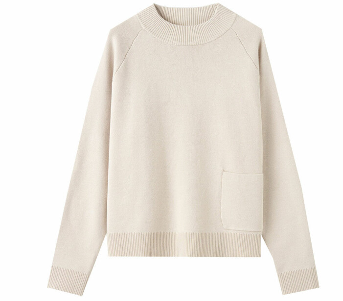 stickad beige tröja carin wester