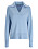ljusblå stickad tröja med krage för dam från gina tricot