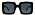 Svarta fyrkantiga solglasögon från H&amp;M.