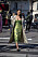 Streetstyle - glittrig grön klänning