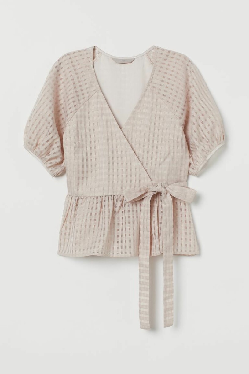 Strukturmönstrad omlottblus från H&M