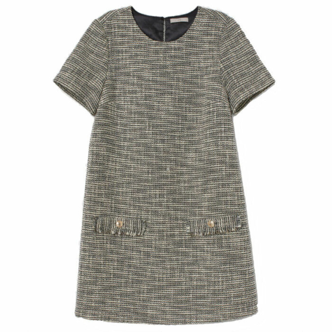 Strukturvävd klänning från H&M