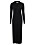 svart lång ribbstickad klänning från ellos collection