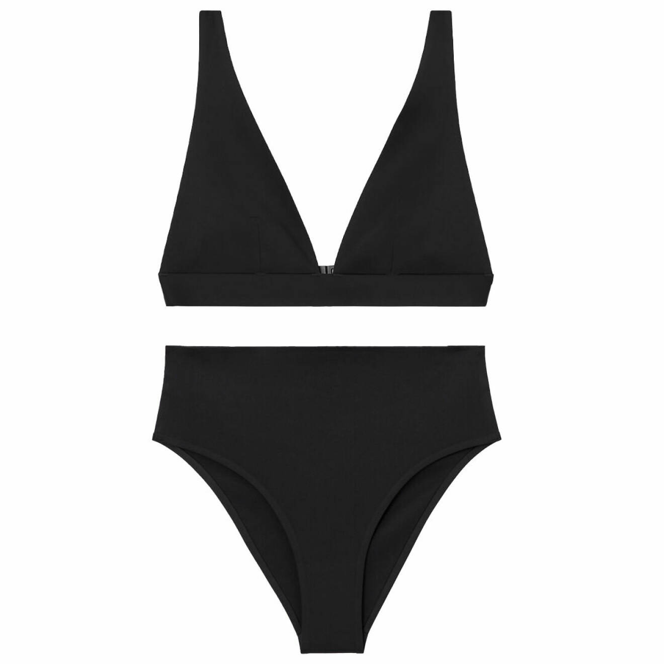 svart bikini set med hög midja från cos