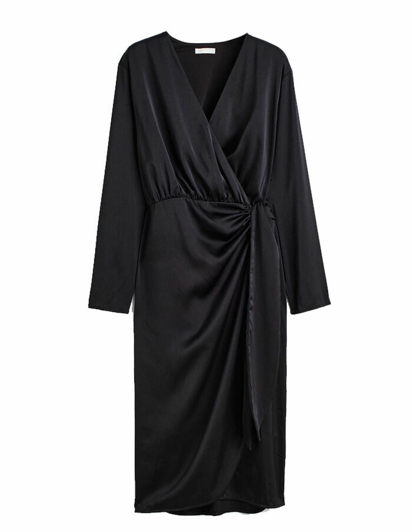 svart långärmad klänning