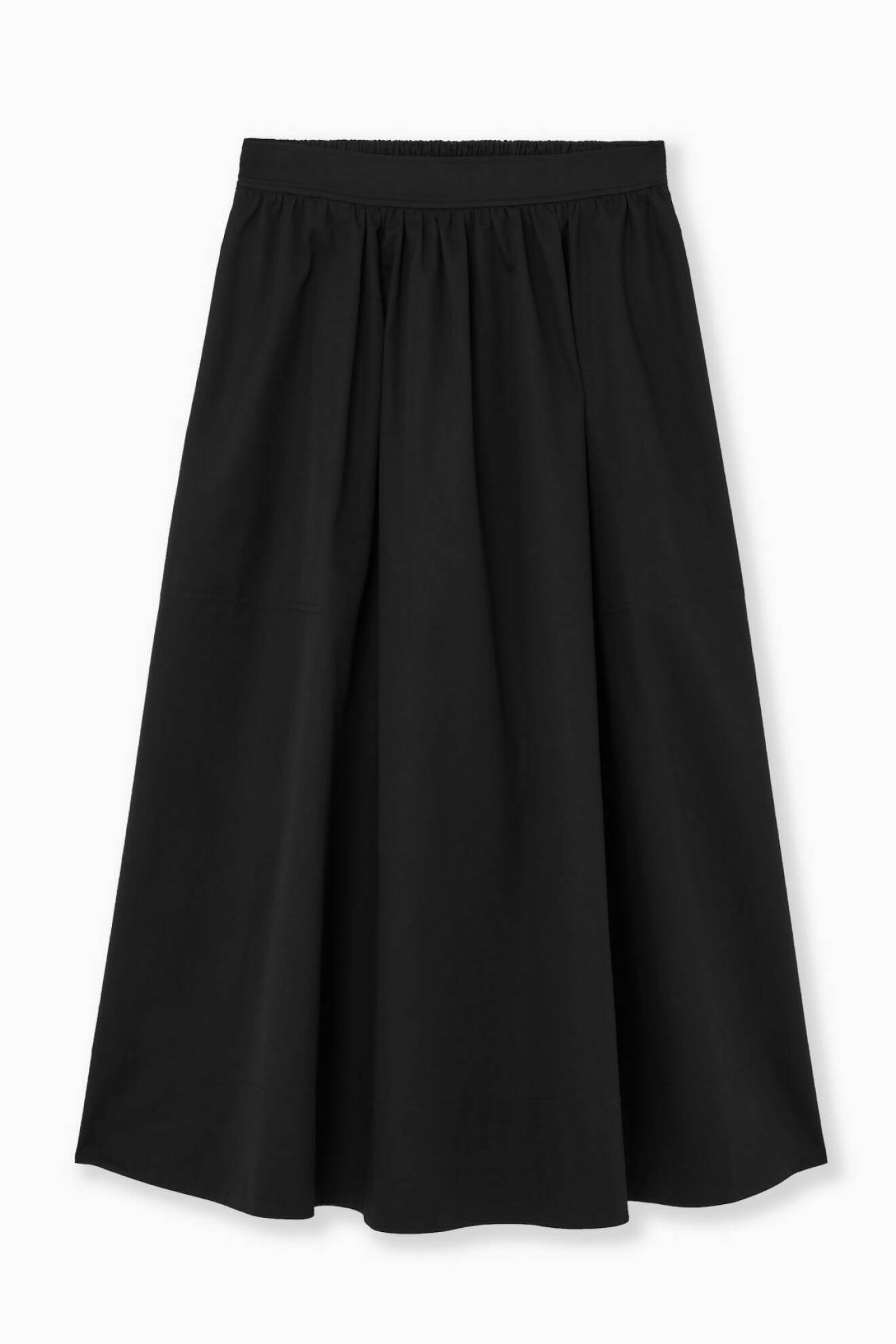 svart midi kjol från cos