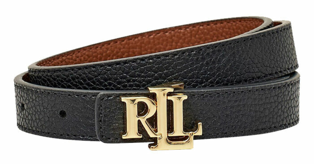 svart och brunt vändbart bälte från Lauren Ralph Lauren