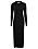 tidlös stilren ribbad svart klänning med krage och knappar från Ellos Collection