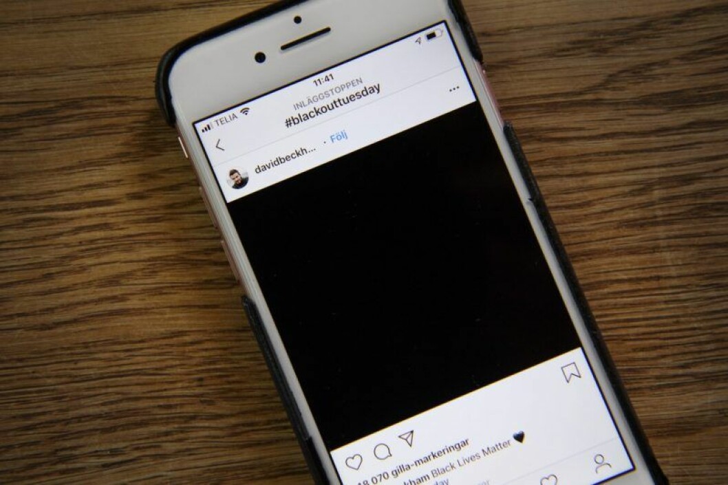 Blackout Tuesday är en protest mot rasism och polisvåldet mot svarta personer. David Beckham är en av alla de som visat sitt stöd för Black Lives Matter. en svart ruta på instagram