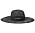 stor svart hatt med hålmönster för dam från ellos