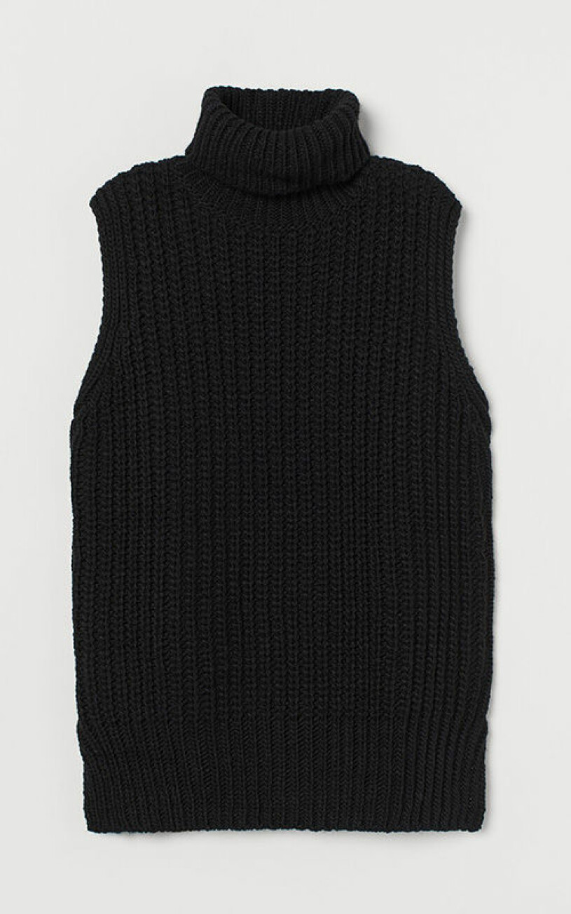 svart-stickad-vast-h&m