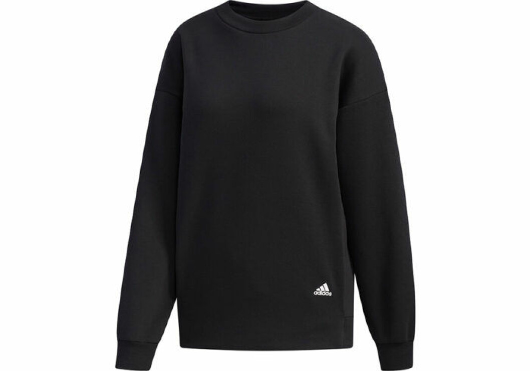 Svart tjocktröja från Adidas med fickor