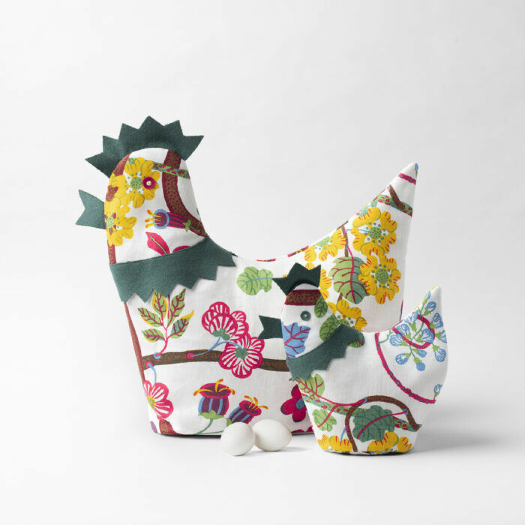 Äggvärmare med Josef Frank-tyg
