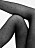 Närbild på svarta, transparenta strumpbyxor med små, svarta hjärtan på. Strumpbyxor från Swedish stockings.