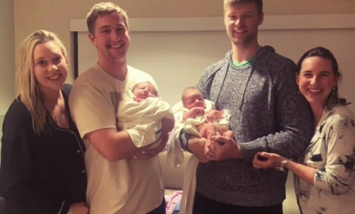 Systrarna Brittany och Ashley med sina makar.