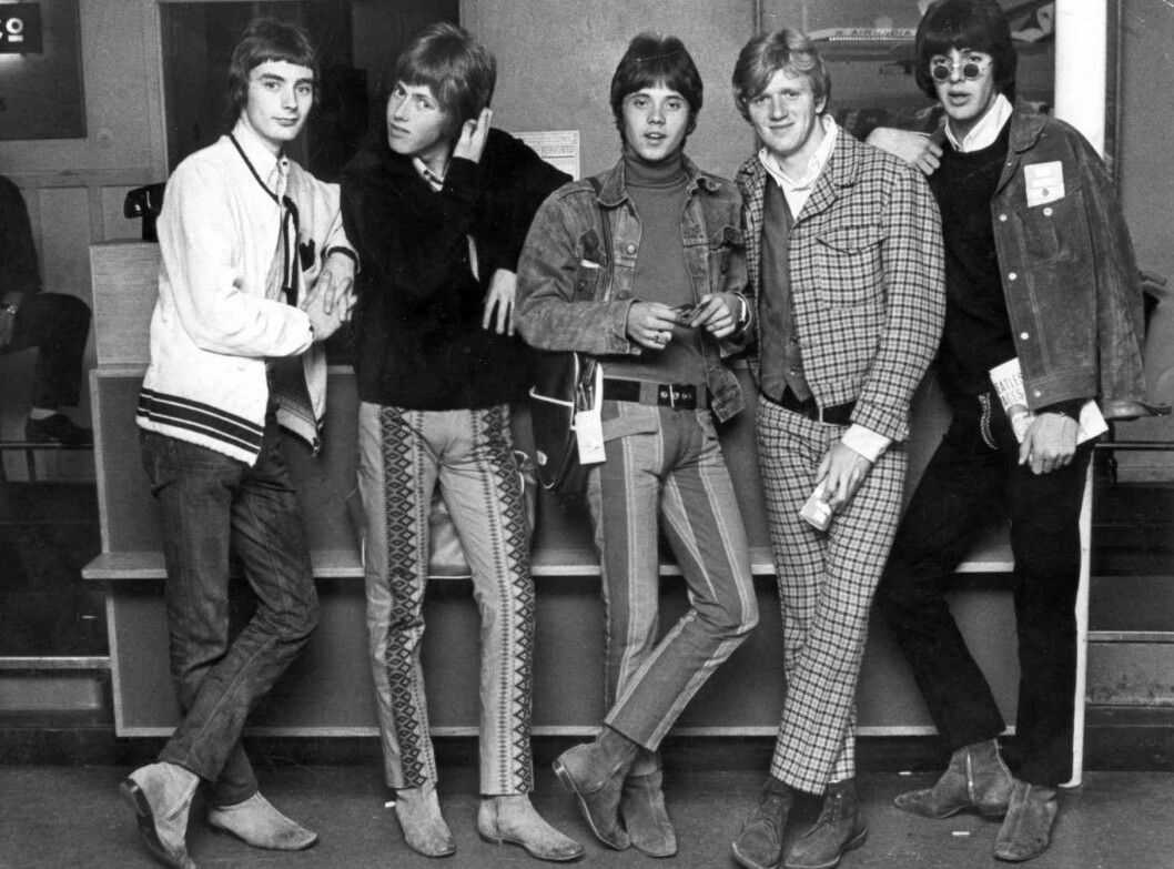 Popgruppen Tages. Från vänster syns Tommy Tausis, Göran Lagerberg, Danne Larsson, Anders Töpel och Tommy Blom.