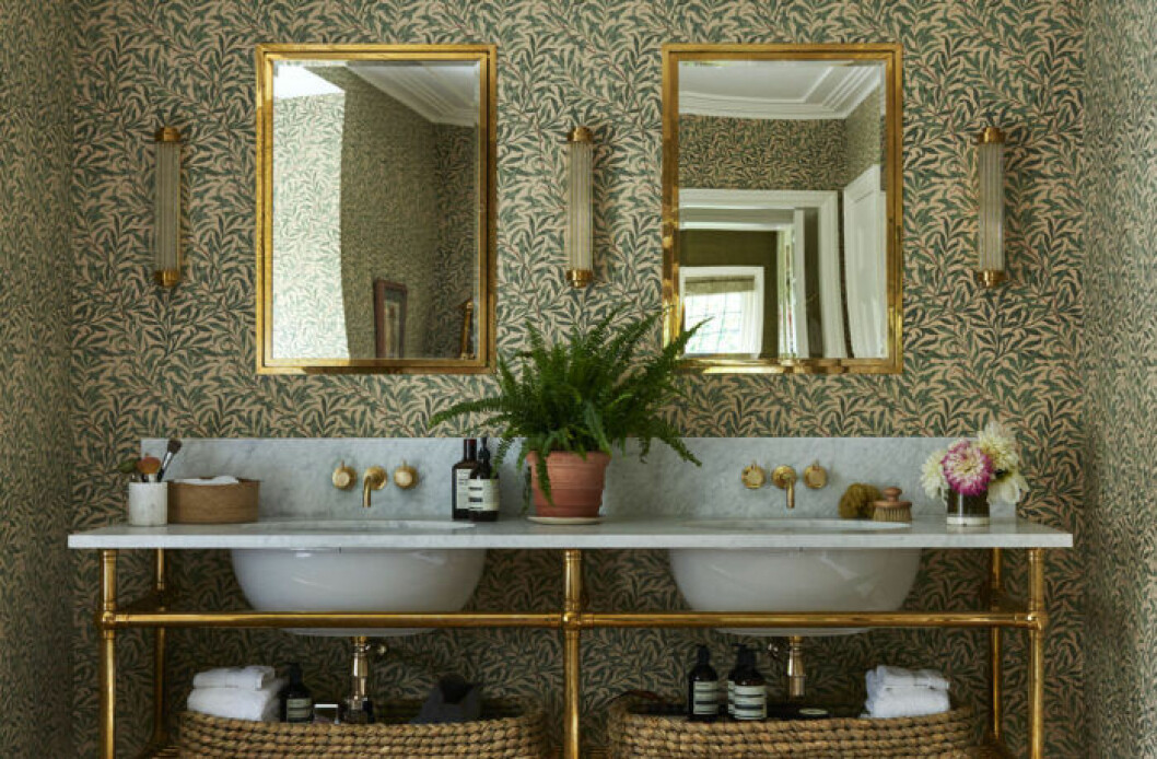 Bild: Ben Pentreath Interior design William Morris-tapet i badrum