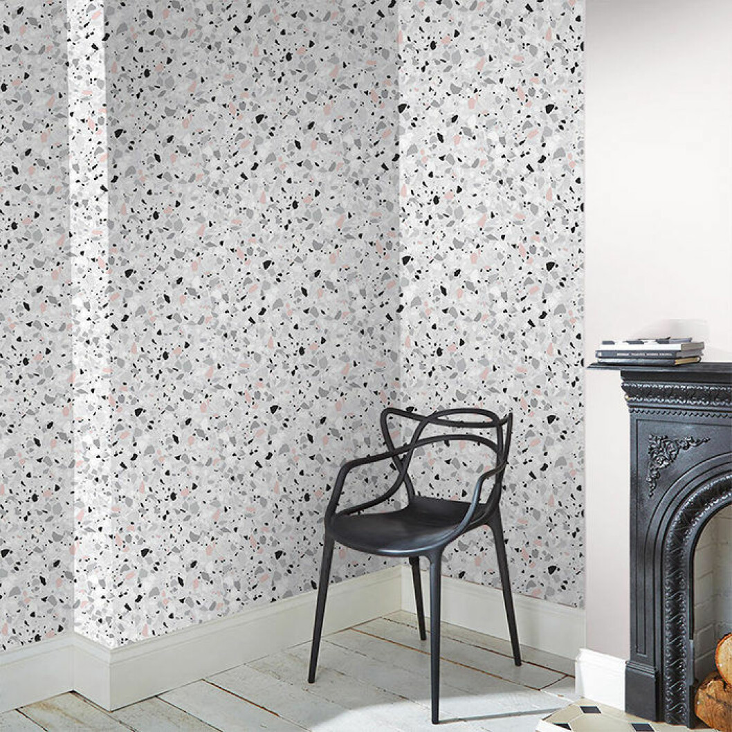 Låt din tapet inspireras av terrazzo-mönstret