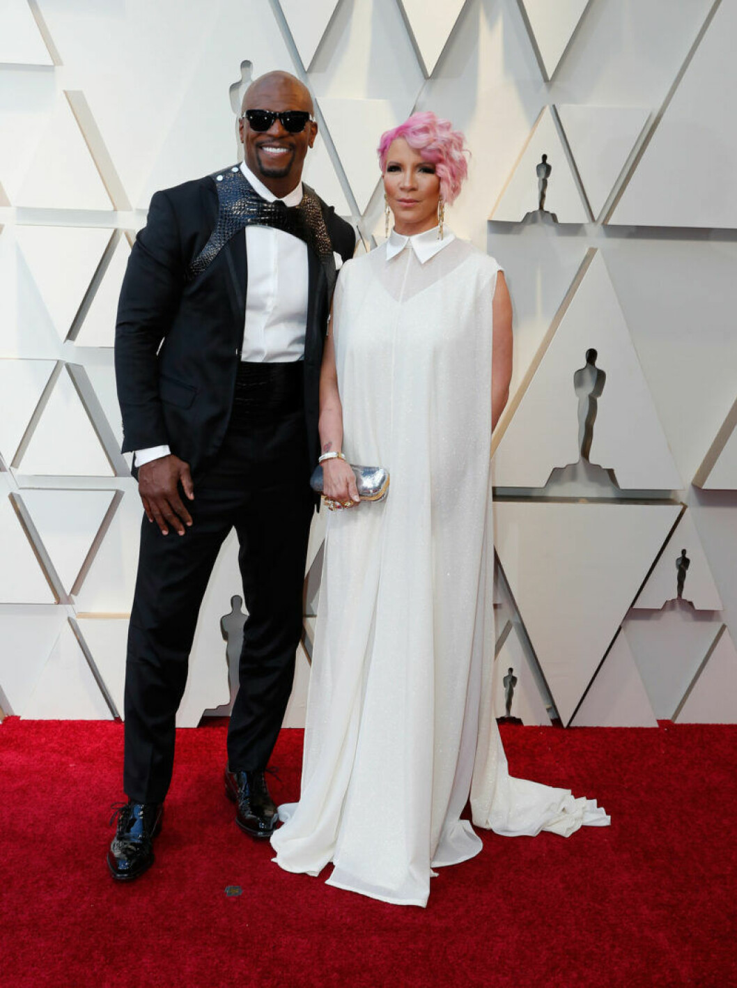 Terry Crews och Rebecca King. Terry Crews och Rebecca King på Oscarsgalan 2019