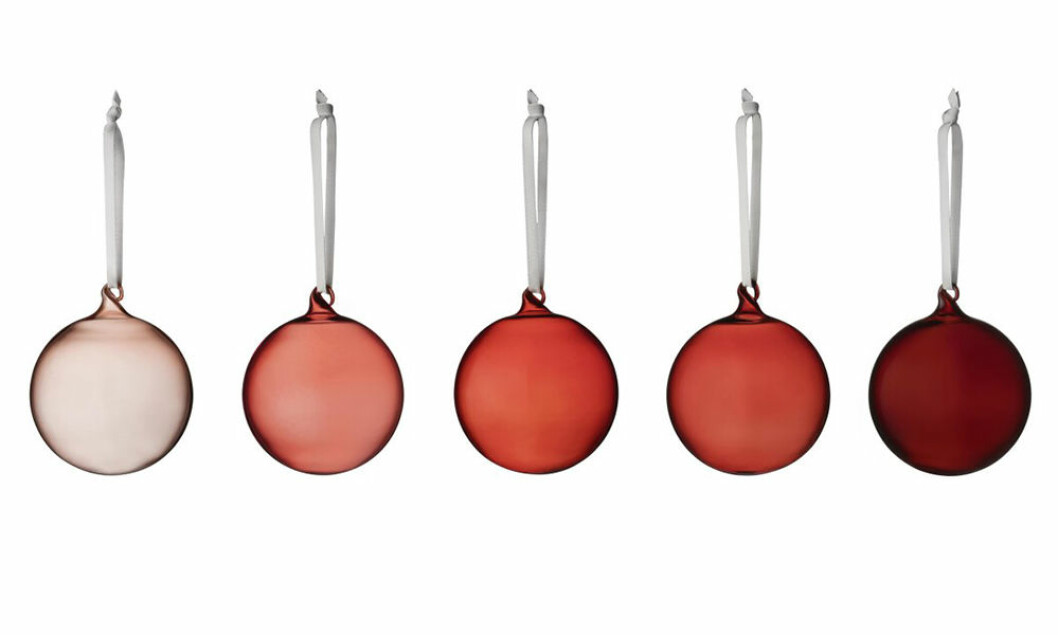 Tonade glaskulor till julgranen från Iittala