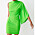 trend 2022: grön draperad one shoulder-klänning från &amp; Other Stories
