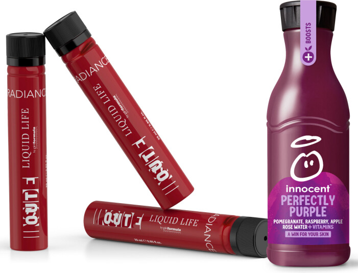 Liquid Life Radiance från pH Formula och Perfectly Purple från Innocent.