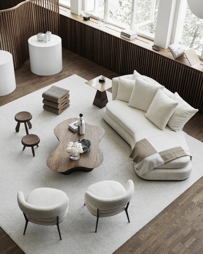Grand Relations showroom i Stockholm är ett ypperligt exempel på den skandinaviska stilen med trä, ljusa naturmaterial och sköna former. Trender Femina Grand relations