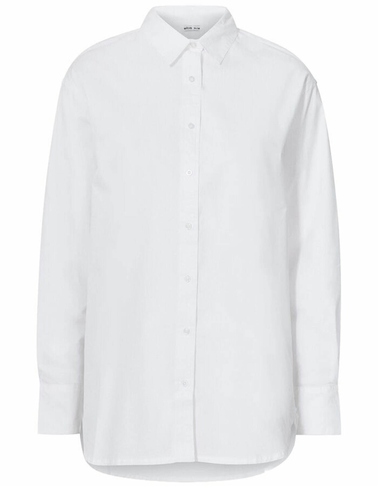 vit lång skjorta för dam från ellos