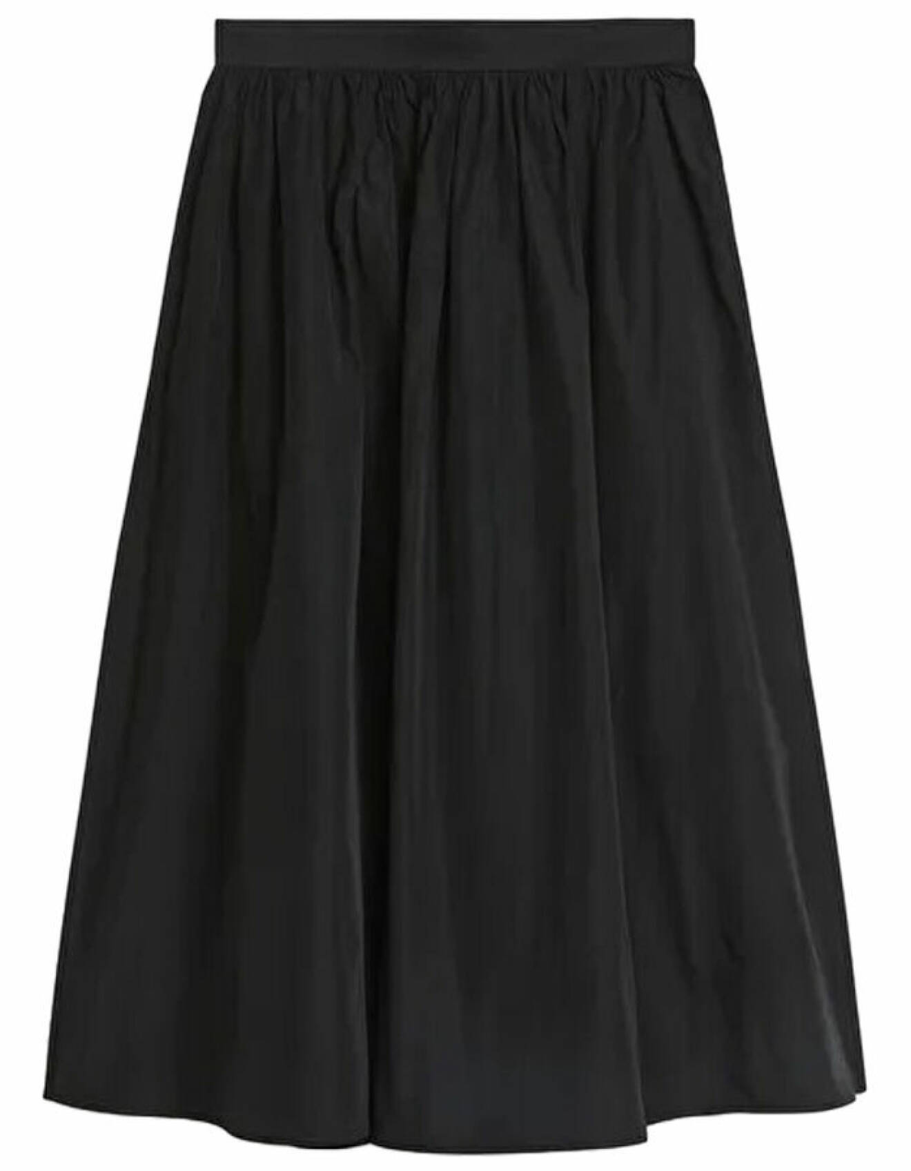 svart vid kjol med hög midja för dam från arket