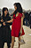 Röd trendig klänning med kalla på.