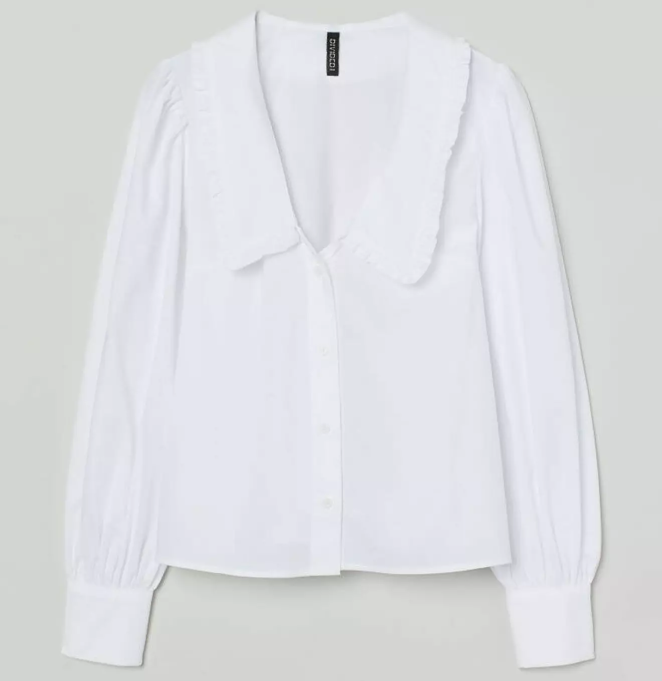 trojor med krage skjorta med volangkrage vit h&amp;m