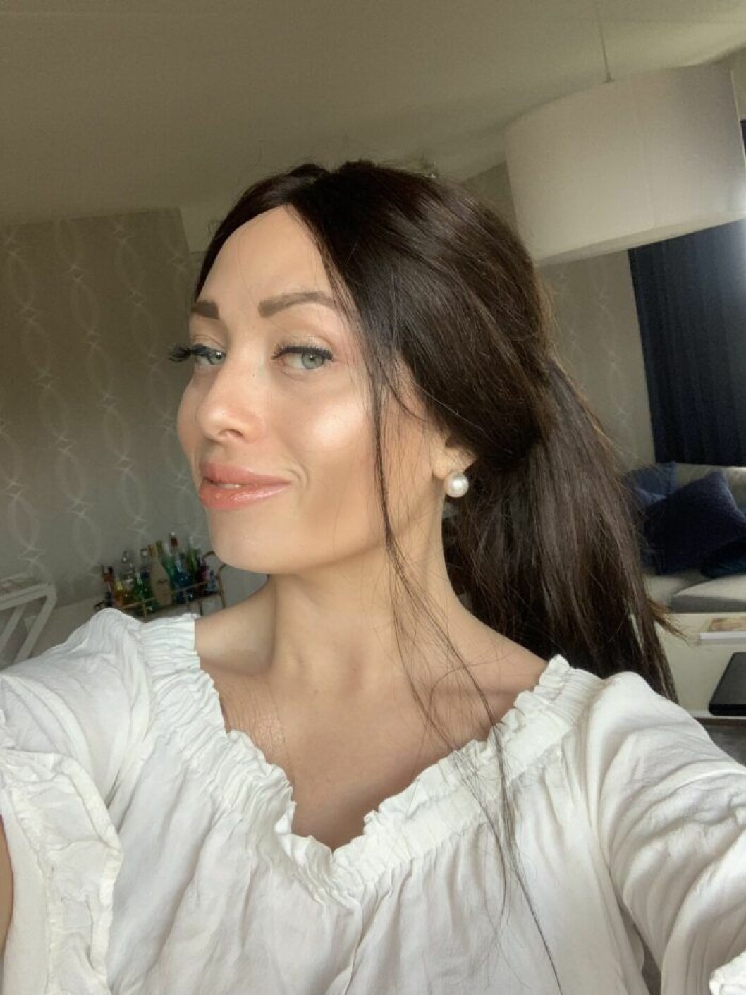 Under sensommaren och hösten 2019 genomgår Rebecca cellgiftsbehandlingar och en stamcellstransplantation för att besegra cancern i hennes kropp. Foto: Privat Rebecca Gerholt