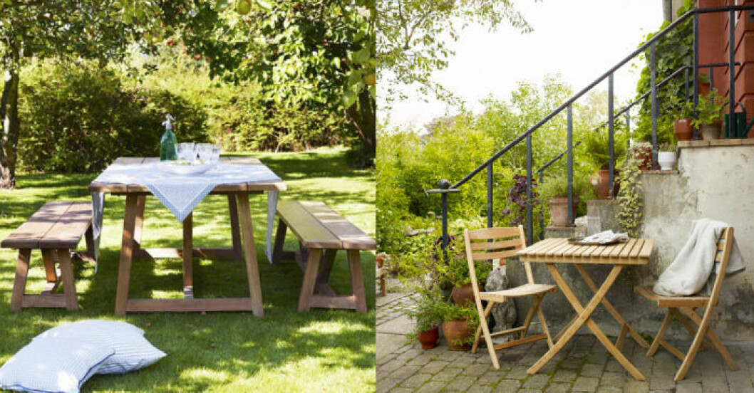 Glöm inte bort att utnyttja trädgårdens naturliga förutsättningar och skapa oväntade och mysiga sittplatser. Bild: Sika Design, Skagerak. Uteplatser-tradgard