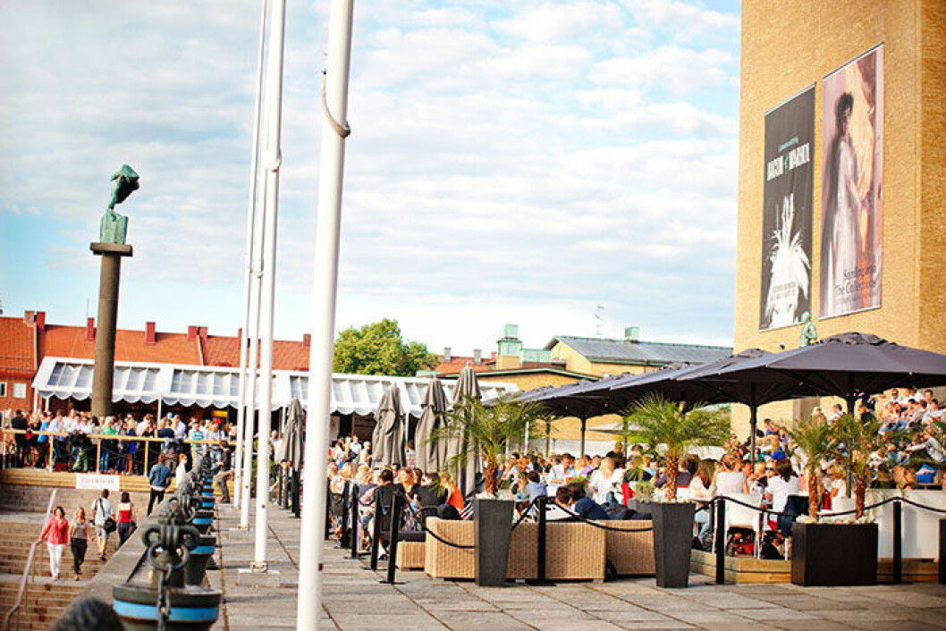 Uteserveringen på Bar Himmel i Göteborg.