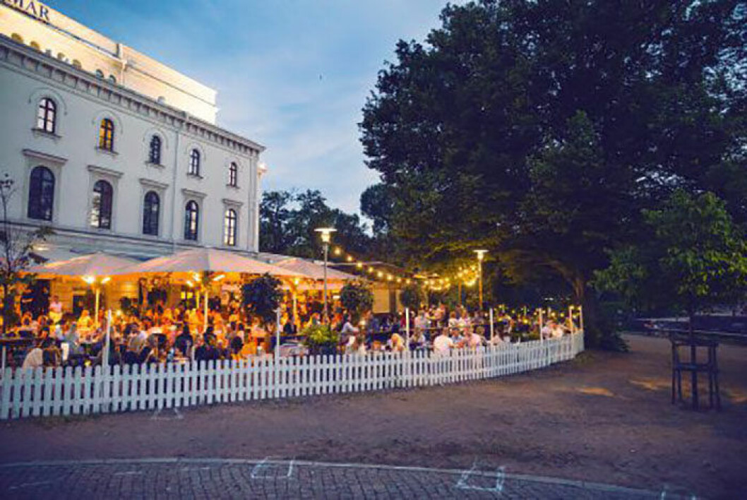 Uteserveringen på Stora teatern i Göteborg.