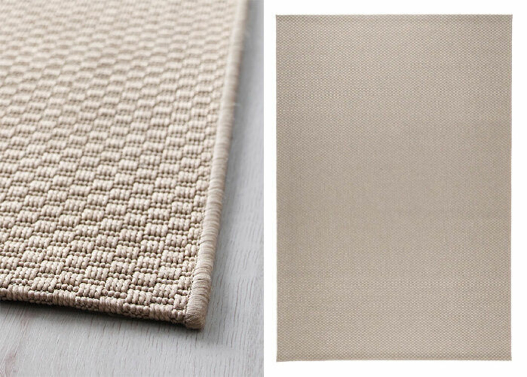 Utomhusmattan Morum från Ikea är snygg på balkongen