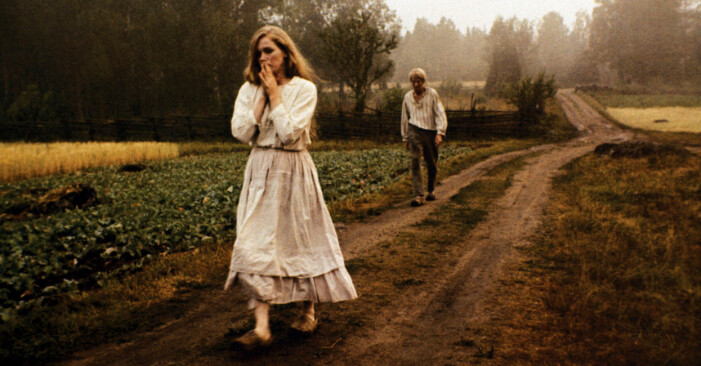 Liv Ullmann och Max von Sydow som Kristina och Karl Oskar i Jan Troells filmatisering av <em>Utvandrarna</em>. Liv Ullmann och Max von Sydow i Utvandrarna